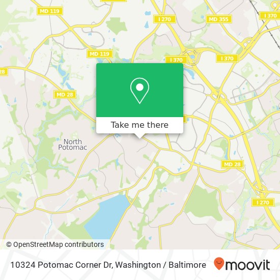 10324 Potomac Corner Dr, Rockville (POTOMAC), MD 20850 map