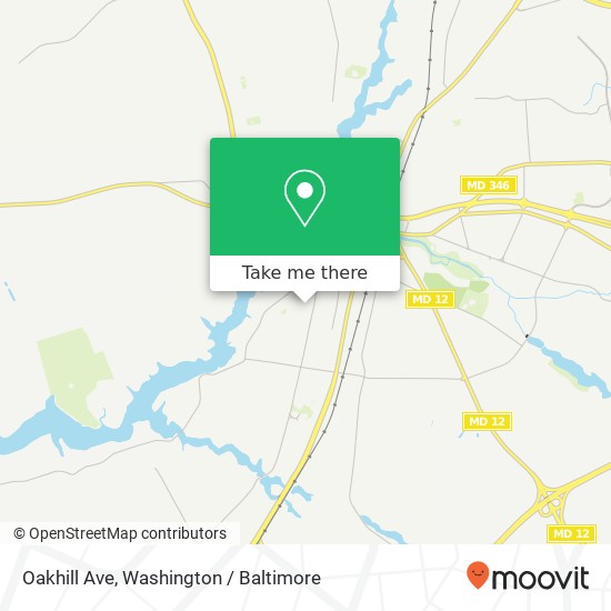 Mapa de Oakhill Ave, Salisbury, MD 21801