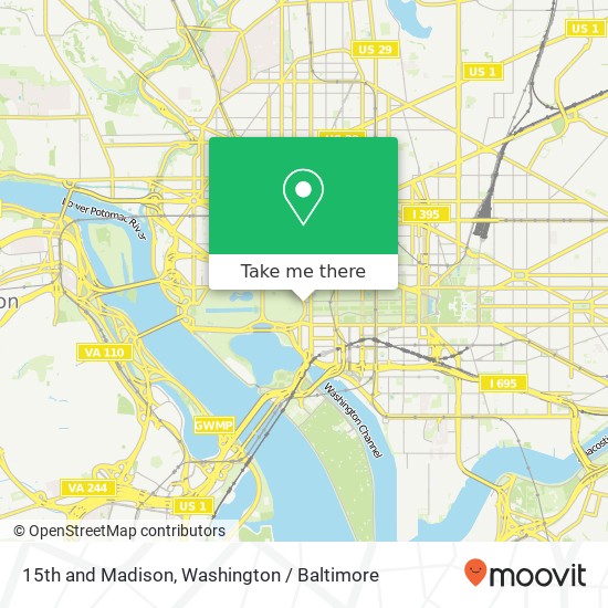Mapa de 15th and Madison, Washington, DC 20004