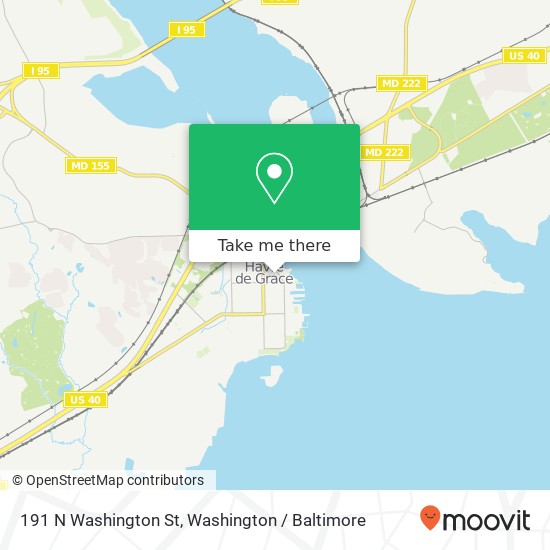 Mapa de 191 N Washington St, Havre de Grace, MD 21078