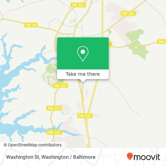 Mapa de Washington St, Easton, MD 21601