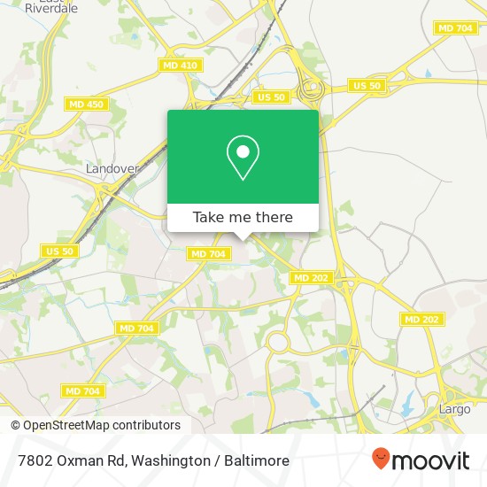 Mapa de 7802 Oxman Rd, Hyattsville, MD 20785