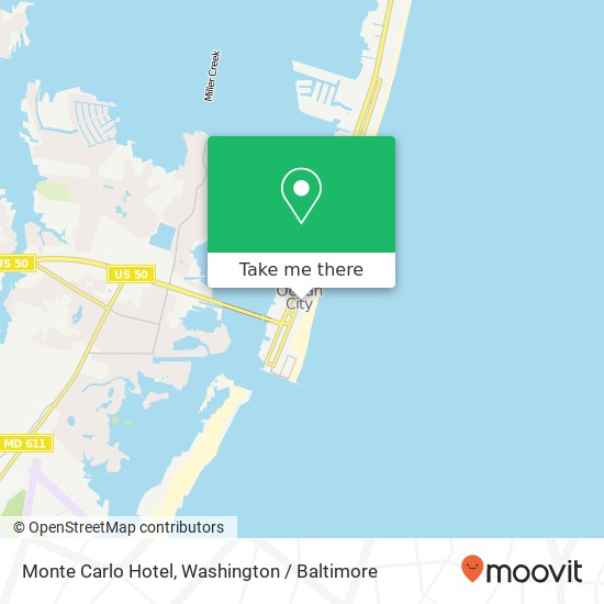 Mapa de Monte Carlo Hotel, 216 N Baltimore Ave