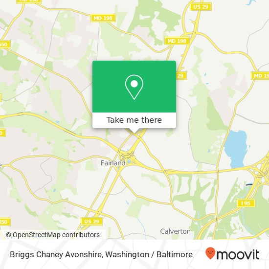 Briggs Chaney Avonshire, Silver Spring, MD 20904 map