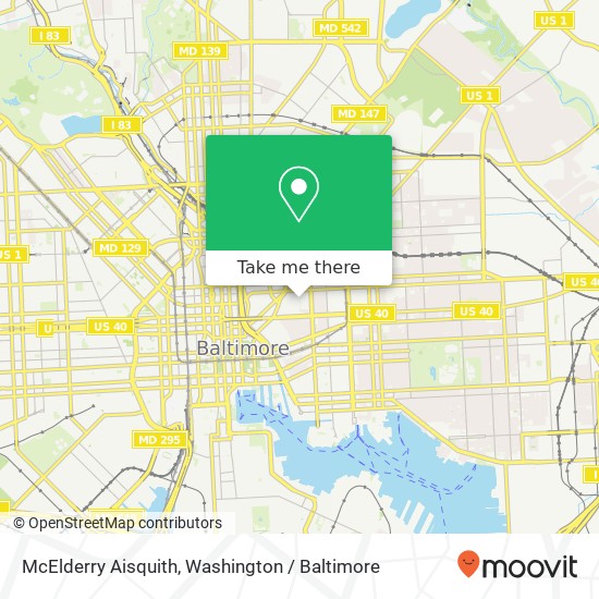 Mapa de McElderry Aisquith, Baltimore, MD 21202