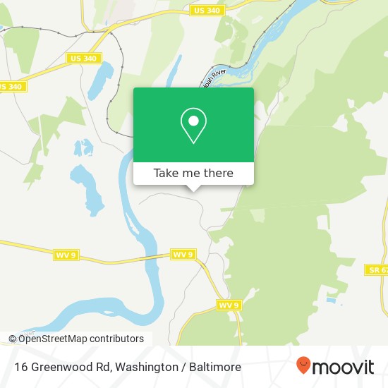 Mapa de 16 Greenwood Rd, Harpers Ferry, WV 25425