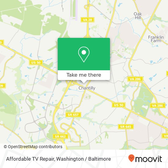 Affordable TV Repair, 3935 Centerview Dr map