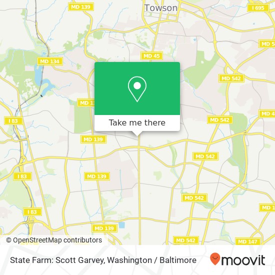 Mapa de State Farm: Scott Garvey, 6112 York Rd