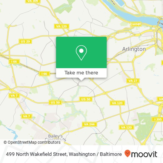 499 North Wakefield Street, 499 N Wakefield St, Arlington, VA 22203, USA map