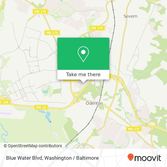 Mapa de Blue Water Blvd, Odenton, MD 21113