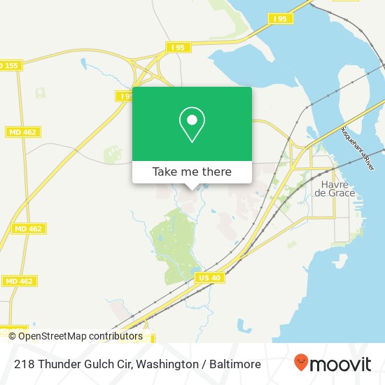 Mapa de 218 Thunder Gulch Cir, Havre de Grace, MD 21078