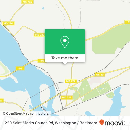 Mapa de 220 Saint Marks Church Rd, Perryville, MD 21903