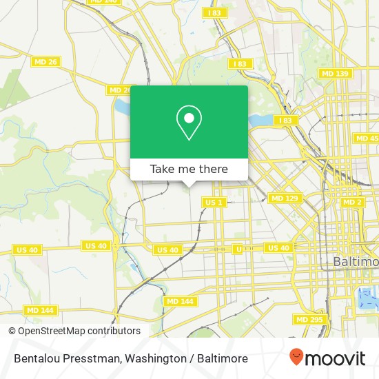 Bentalou Presstman, Baltimore, MD 21216 map
