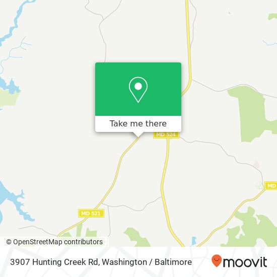 Mapa de 3907 Hunting Creek Rd, Huntingtown, MD 20639