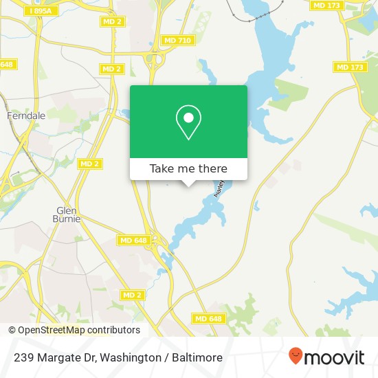 Mapa de 239 Margate Dr, Glen Burnie, MD 21060