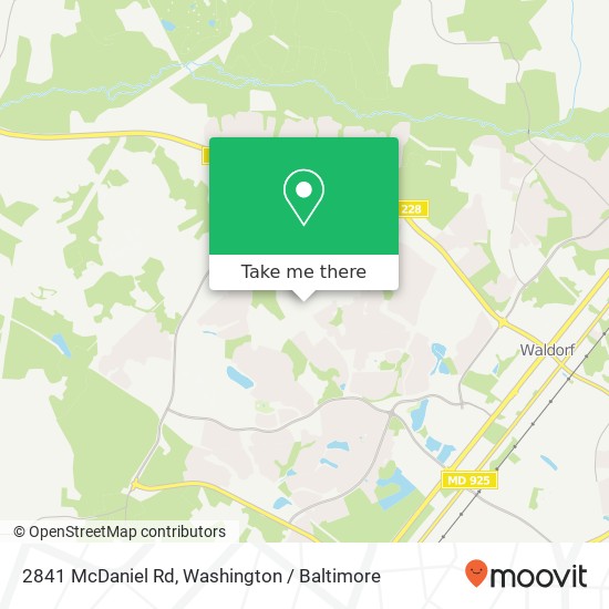 Mapa de 2841 McDaniel Rd, Waldorf, MD 20603
