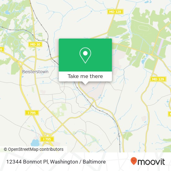 12344 Bonmot Pl, Reisterstown, MD 21136 map