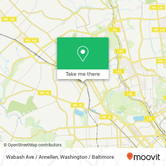 Wabash Ave / Annellen, Baltimore, MD 21215 map