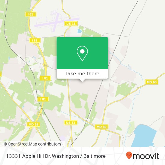 Mapa de 13331 Apple Hill Dr, Hagerstown, MD 21742