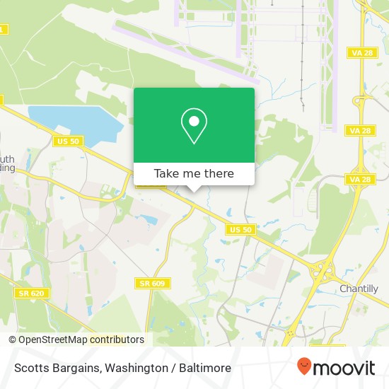 Mapa de Scotts Bargains, 3852 Dulles South Ct