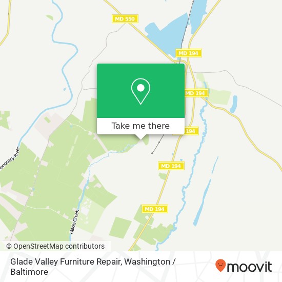 Glade Valley Furniture Repair, 10464 Glade Rd map