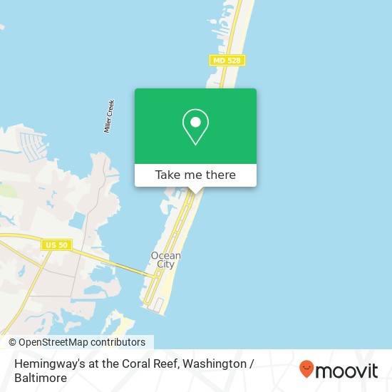 Mapa de Hemingway's at the Coral Reef, 1701 Atlantic Ave