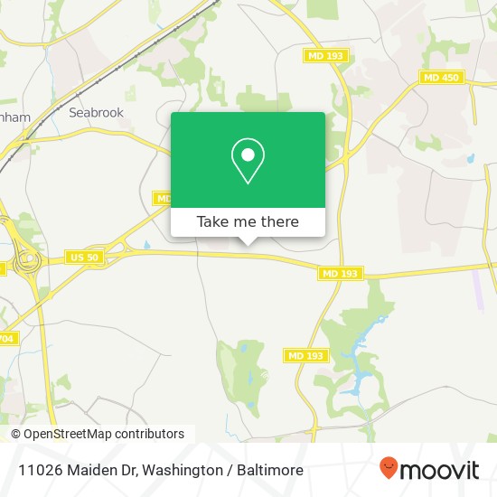 Mapa de 11026 Maiden Dr, Bowie, MD 20720