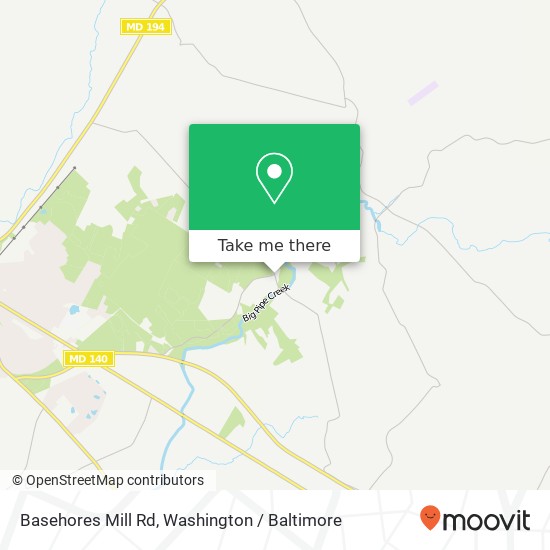 Mapa de Basehores Mill Rd, Taneytown, MD 21787