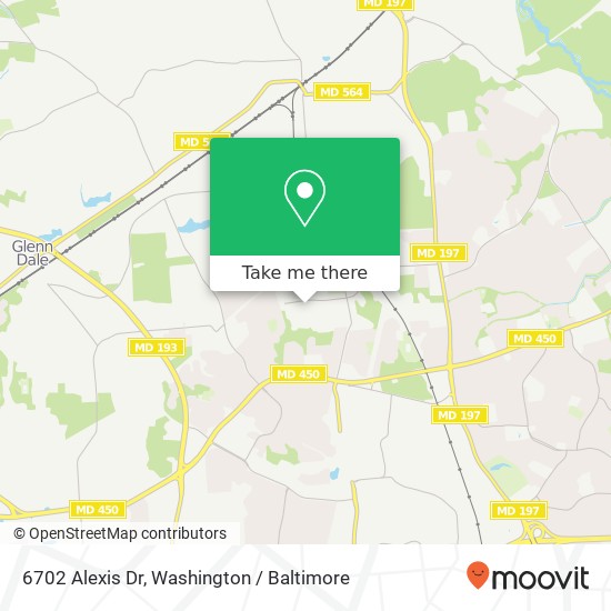 Mapa de 6702 Alexis Dr, Bowie, MD 20720