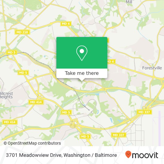 3701 Meadowview Drive, 3701 Meadowview Dr, Suitland, MD 20746, USA map