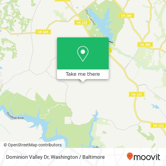 Mapa de Dominion Valley Dr, Fairfax Station, VA 22039