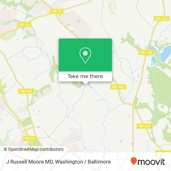 Mapa de J Russell Moore MD, 1107 E Wheel Rd