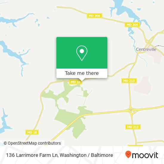 Mapa de 136 Larrimore Farm Ln, Centreville, MD 21617