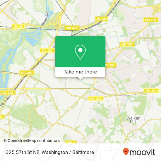 Mapa de 325 57th St NE, Washington, DC 20019
