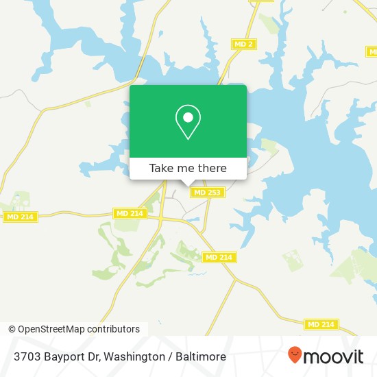 Mapa de 3703 Bayport Dr, Edgewater, MD 21037