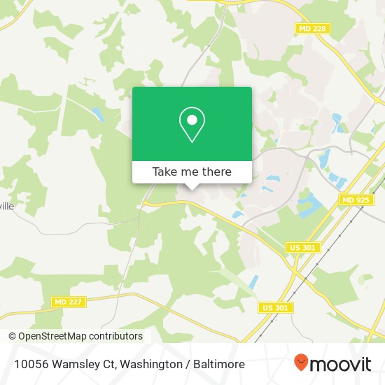 Mapa de 10056 Wamsley Ct, White Plains, MD 20695
