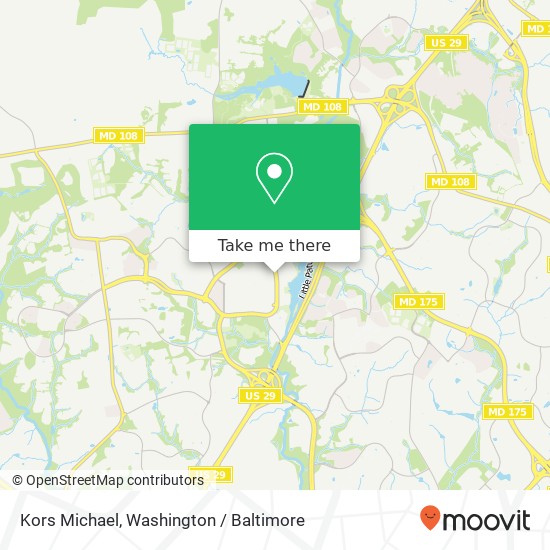 Mapa de Kors Michael, 10300 Little Patuxent Pkwy