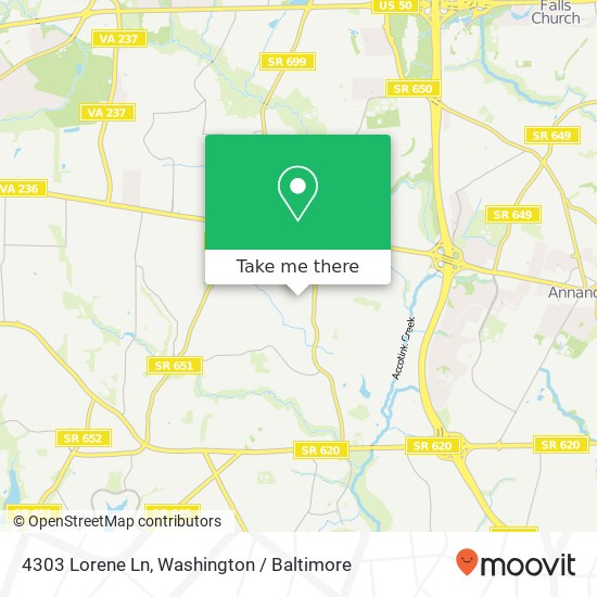 4303 Lorene Ln, Annandale, VA 22003 map