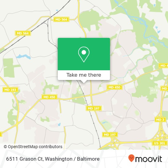 Mapa de 6511 Grason Ct, Bowie, MD 20715