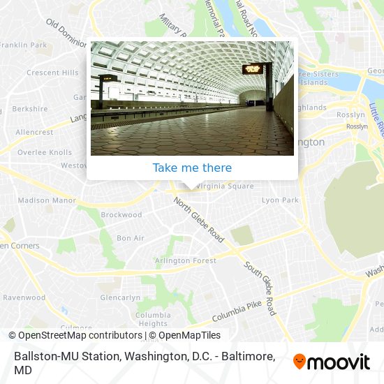 Mapa de Ballston-MU Station