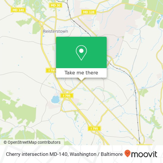 Cherry intersection MD-140, Reisterstown, MD 21136 map