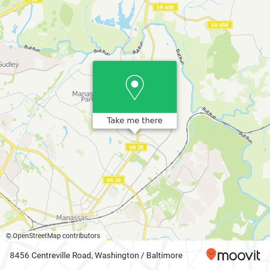 Mapa de 8456 Centreville Road, 8456 Centreville Rd, Manassas Park, VA 20111, USA