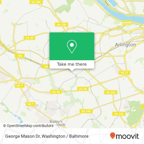 Mapa de George Mason Dr, Arlington, VA 22203