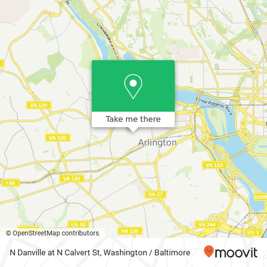 Mapa de N Danville at N Calvert St, Arlington, VA 22201