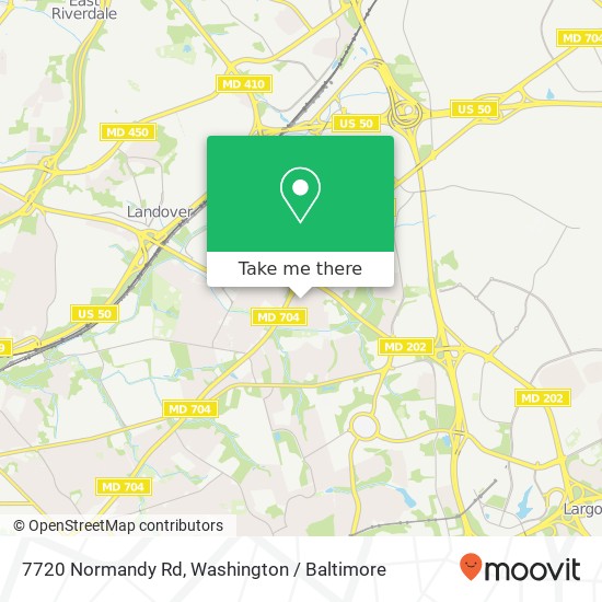 Mapa de 7720 Normandy Rd, Hyattsville, MD 20785