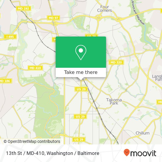 13th St / MD-410, Silver Spring, MD 20910 map