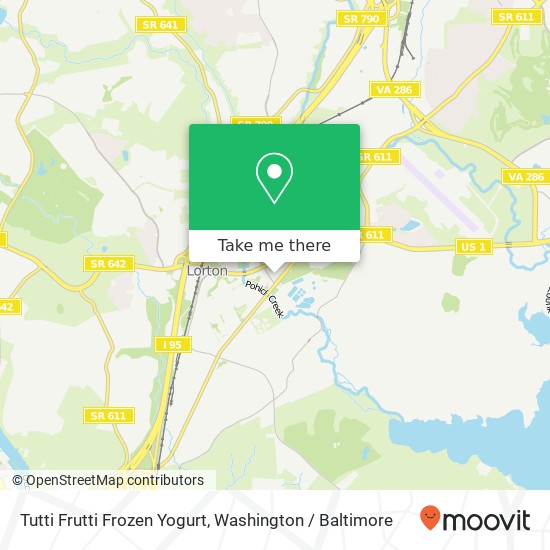 Mapa de Tutti Frutti Frozen Yogurt, 7778 Gunston Plz