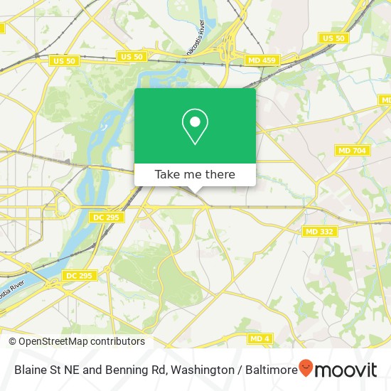 Mapa de Blaine St NE and Benning Rd, Washington, DC 20019