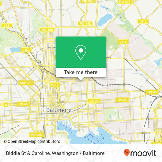 Biddle St & Caroline, Baltimore, MD 21213 map