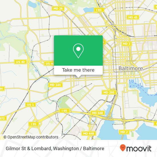 Gilmor St & Lombard, Baltimore, MD 21223 map